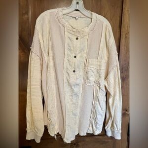 OLI & HALI CREAM SHIRT SIZE L NEW